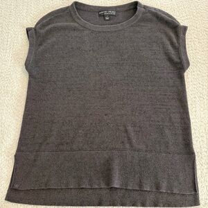Barefoot Dreams Charcoal Short Sleeve Top